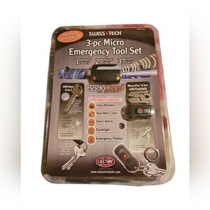 NWOT Swiss Tech Micro Emergency Tool Set - Black and Silver